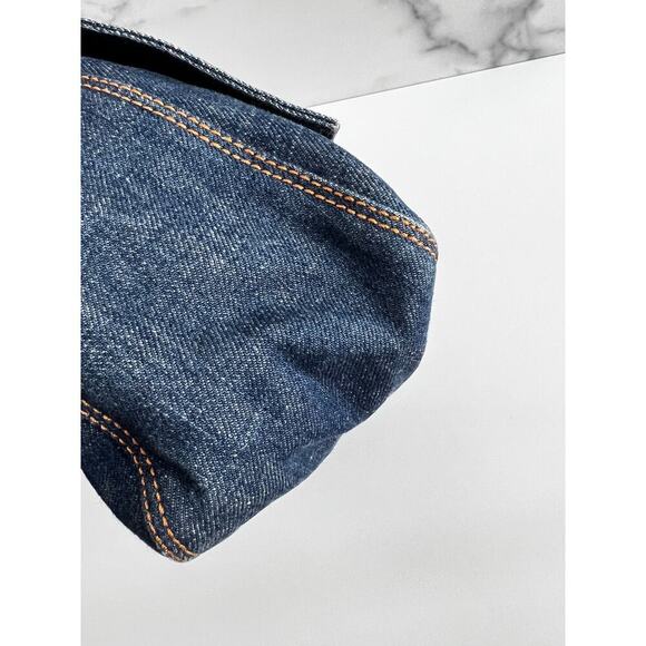 Fendi mamma lizard denim baguette - Picture 6 of 10